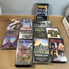 Lot of 11 Rock and Roll Metal 80's 90  s Cassette Tapes Motley Crue Grim Reaper