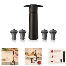 Wine Saver 2-Pack Manual Air Remover System Airtight Seal For Red White Wine