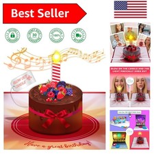 Durable Musical Birthday Card with Pop-Up Cake and Lights for Loved Ones