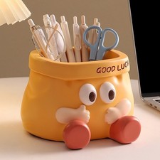 Funny Cartoon Desk Organizer with Large Storage – Pen Holder & Key Storage, Cute