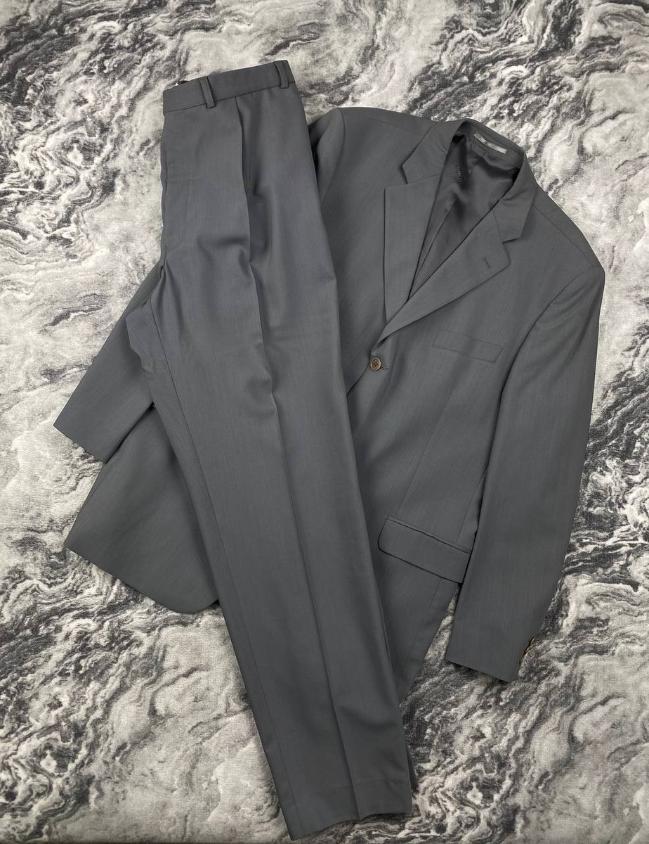 Balmain Wool Classic Suit Blazer And Pants Men Size 44L Gray | eBay