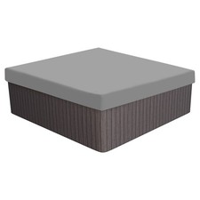Square Hot Tub Cover 210D Oxford Waterproof SPA Cover Gray 85.8"x85.8"x11.8"