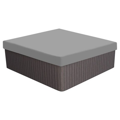 Square Hot Tub Cover 210D Oxford Waterproof SPA Cover Gray 85.8''x85.8''x11.8''