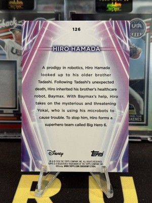 2026 Topps Disney Neon Hiro Hamada #126 Refractor /199 Big Hero 6