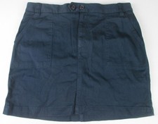 LANDS END Navy School Uniform 2-button Stretch Skort Girls 14 NEW