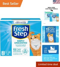 Advanced Simply Unscented Clumping Cat Litter - Ultimate Odor Control with Ac...
