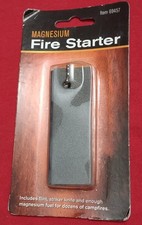 Emergency Fire Starter Magnesium Block  Flint Rod w/ Steel Striker