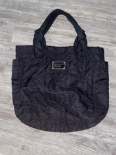 Marc by Marc Jacobs Quilted Nylon Little Tate MEDIUM Tote Bag Black