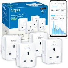 Tapo P110M (4-pack) Smart Plug, WiFi Plug, Energy Monitoring, Electricity Usage