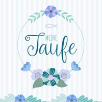 GäStebuch Taufe Erinnerungsalbum Fingerabdruckbaum 30X30Cm Meine Taufe