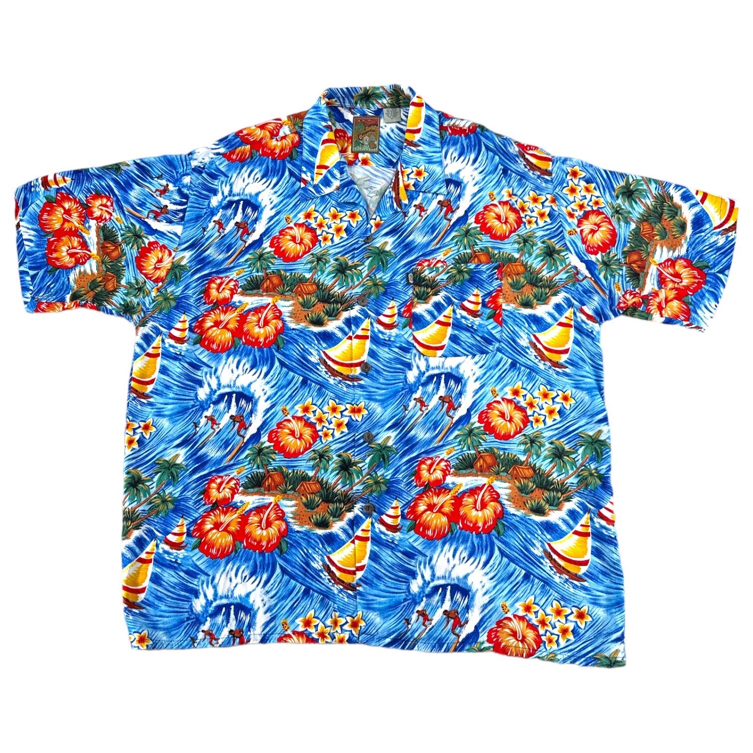 Vintage Pineapple Connection Hawaiian Shirt Mens Size… Gem