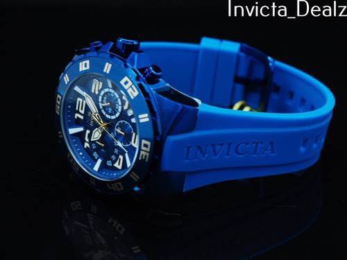 NUEVO Reloj Invicta Hombre 48mm PRO DIVER Cronógrafo Acero Inoxidable Todo AZUL - Imagen 3 de 10
