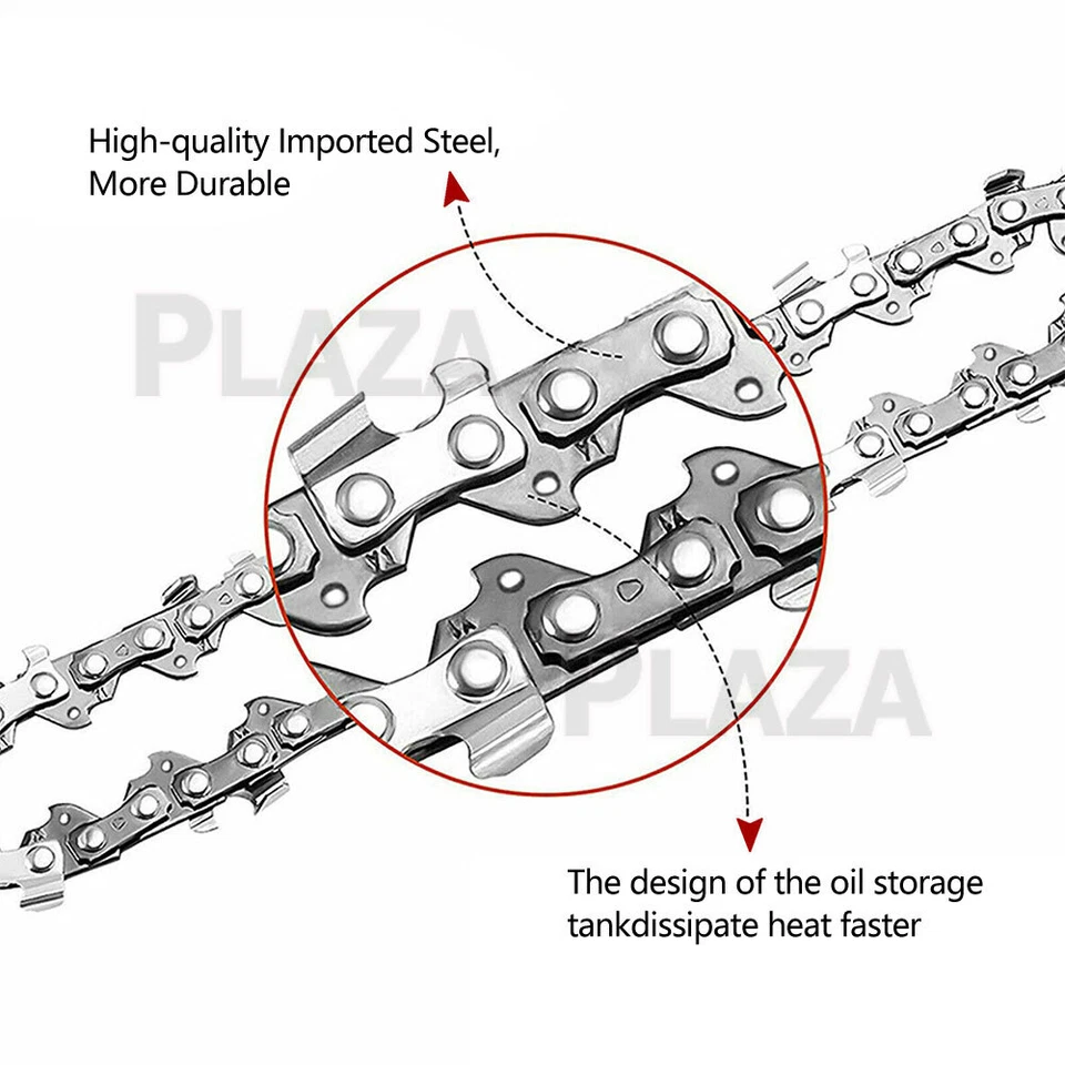 3PCS Chainsaw Chain Blade Saw Chains Semi Chisel 12" 14" 16" 18" 20 Inch - image 4 of 4