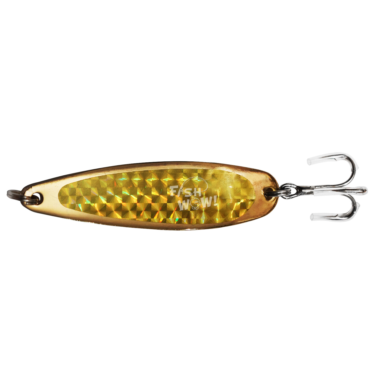 15pcs 2oz Fishing Spoons Trolling Flutter Treble Hook Casting Jigs Gold tape NEW - Image 7