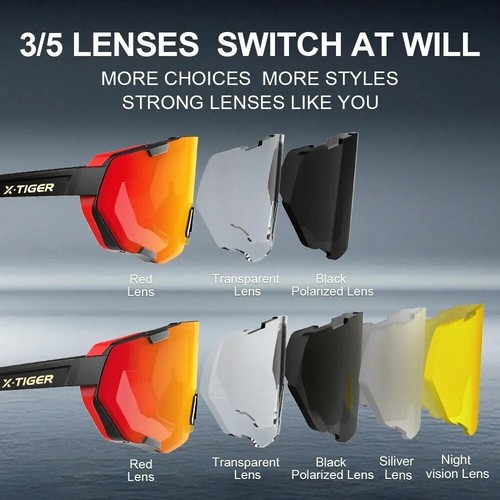 Photochromic Cycling Glasses Men Women Polarized Bicycle Sunglasses Sports Cycl - Picture 5 of 8