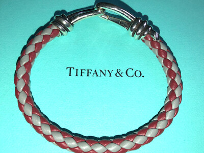 Tiffany & Co. Paloma Picasso silver Knot clasp braided red grey