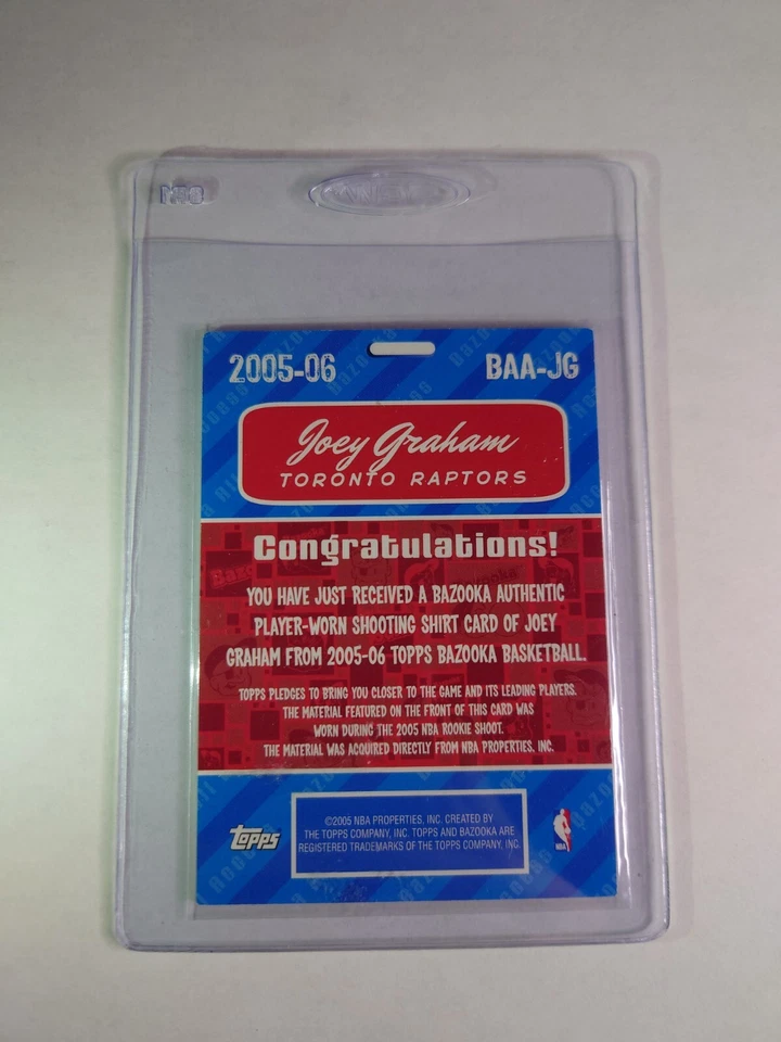 Joey Graham All-Access Jersey | 2005-06 Bazooka -  - #BAA-JG  - Toronto Raptors - Image 2 of 2
