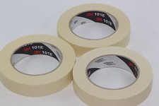 Image of 3 x Rolls of Scotch / 3M 2120 / 101E Paper Masking Tape, 25mm x 50m, No Residue