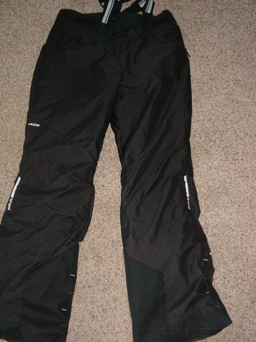 Men's Ski Pants Wed'ze Decathlon Pull n' Fit Black Ski Pants, Size XL