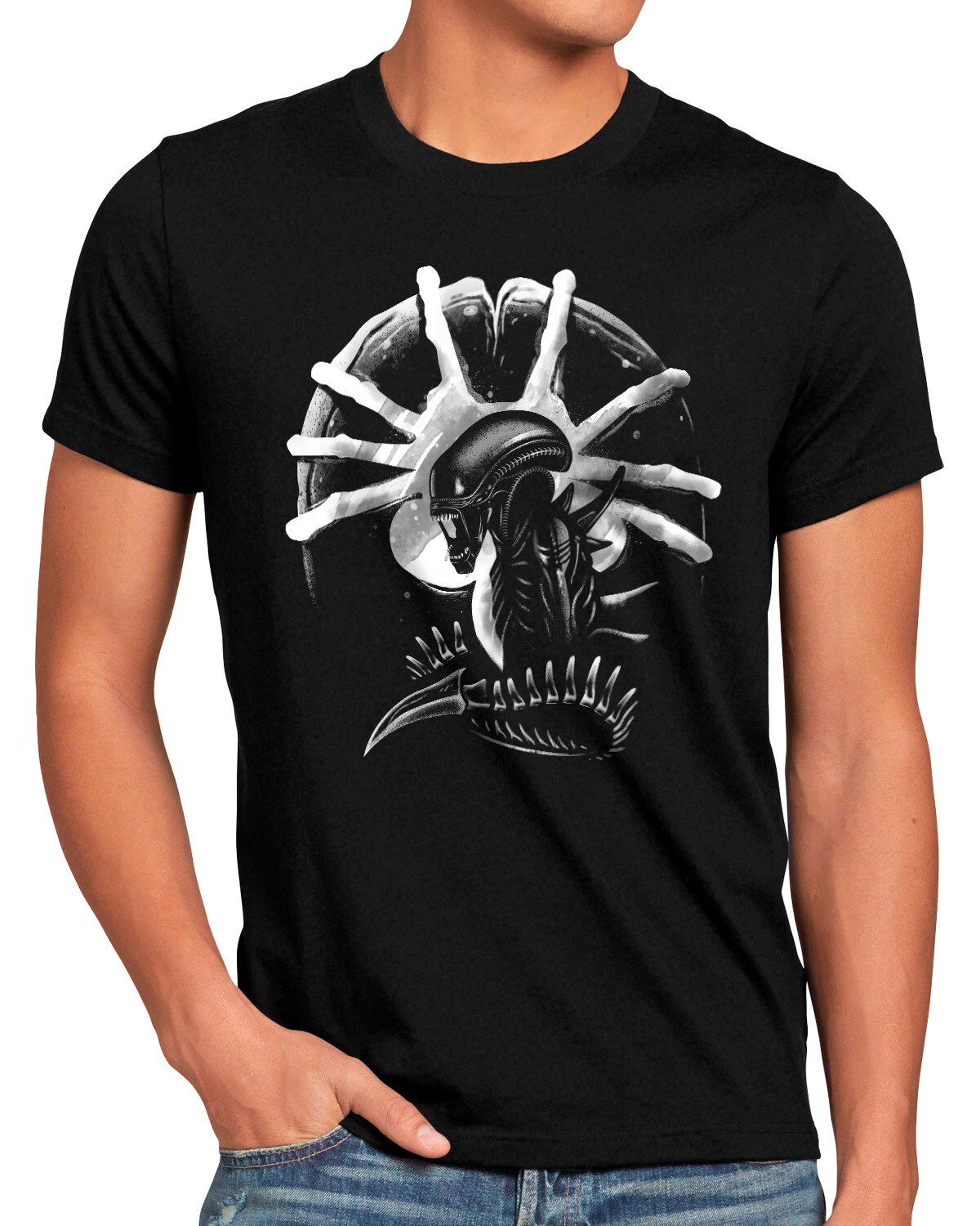 T-shirt uomo Alien Universe con xenomorfo