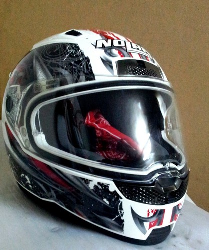 CASCO MOTO INTEGRALE NOLAN BIANCO FANTASIA TAGLIA M | eBay