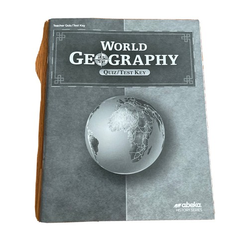 Abeka 9th grade world geography quiz test teacher key ebay