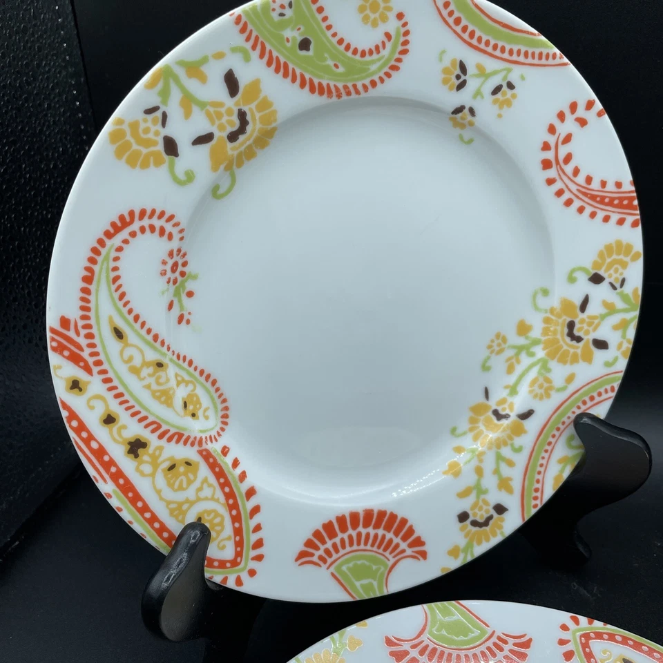 Prato de salada Rachael Ray Paisley 8” conjunto de 2 - Imagem 2 de 4