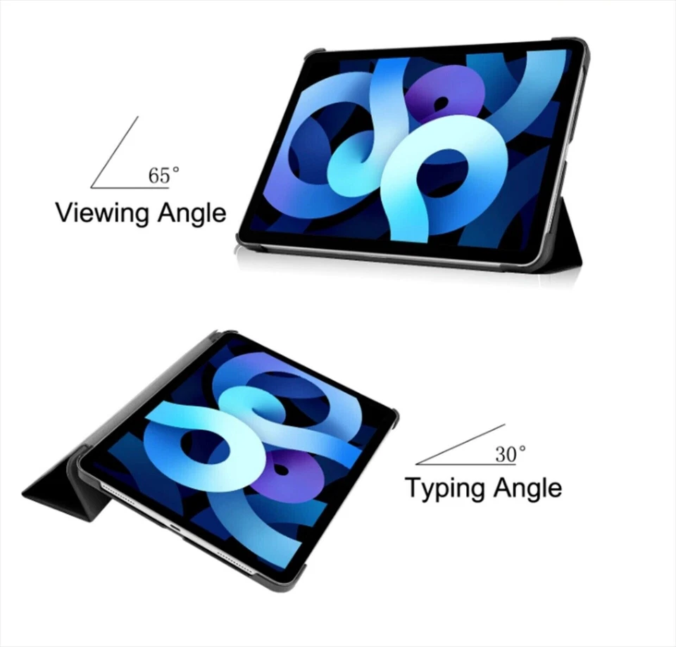 Funda protectora de cuero con soporte abatible para iPad 5º 6º 7º 8º 9º 10º 11º Generación Foto 4 de 4