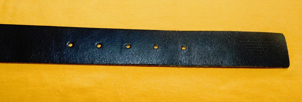 CINTO MASCULINO ARMANI JEANS AJ FEITO NA ITÁLIA PRETO COURO GENUÍNO TAMANHO 28/70cm.. - Imagem 3 de 4