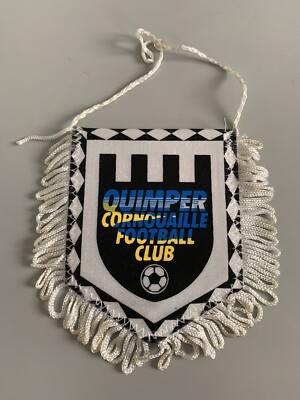Fanion Vintage Quimper Cornouaille Football Club, Foot, Avant 2000, Collection