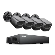 SANNCE 8CH DVR Outdoor 1080P CCTV Security Camera System Human Detection H.265+