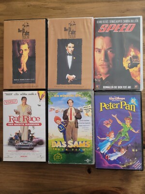 VHS Kassetten..Der Pate Teil 2+3/ Speed /Peter Pan/ Das Sams/ Rat Race