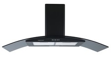 Cookology Curved Glass Cooker Hood 100cm Extractor Fan - Black CGL100BK/A