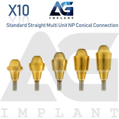 10 Standard Multi Unit Prosthetic System Narrow Platform NP Conical Connection
