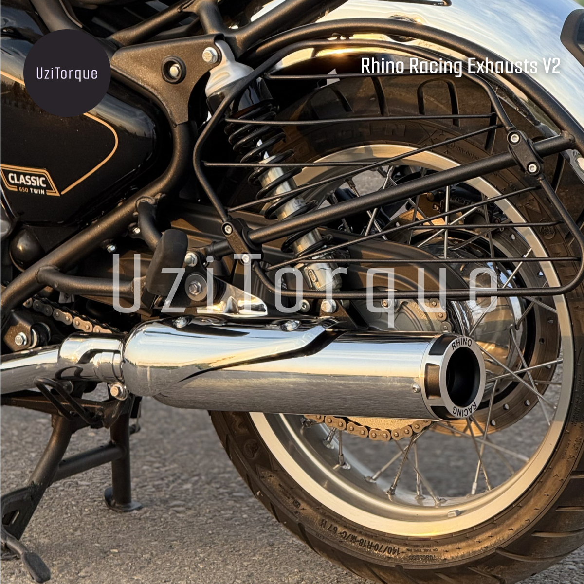 Rhino Racing Exhausts For Royal Enfield Classic 650 V2 (Stainless
