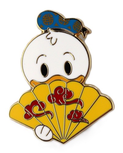 Disney Parks Figur Klappfächer Mystery Donald Duck Pin 2024 Mond Neujahr
