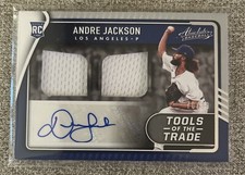 2022 Panini Absolute Andre Jackson Tools of The Trade Dual Patch AUTO /99 