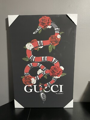 Gucci x Fairchild Paris Snake Canvas Wall Art 24x36 | eBay