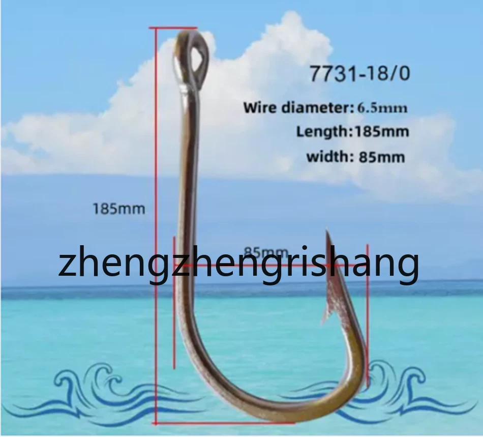 7731 Stainless Steel Super Large Shark Fishing Hook Big Game Fish Tuna 18-20/0 - Image 4 of 4