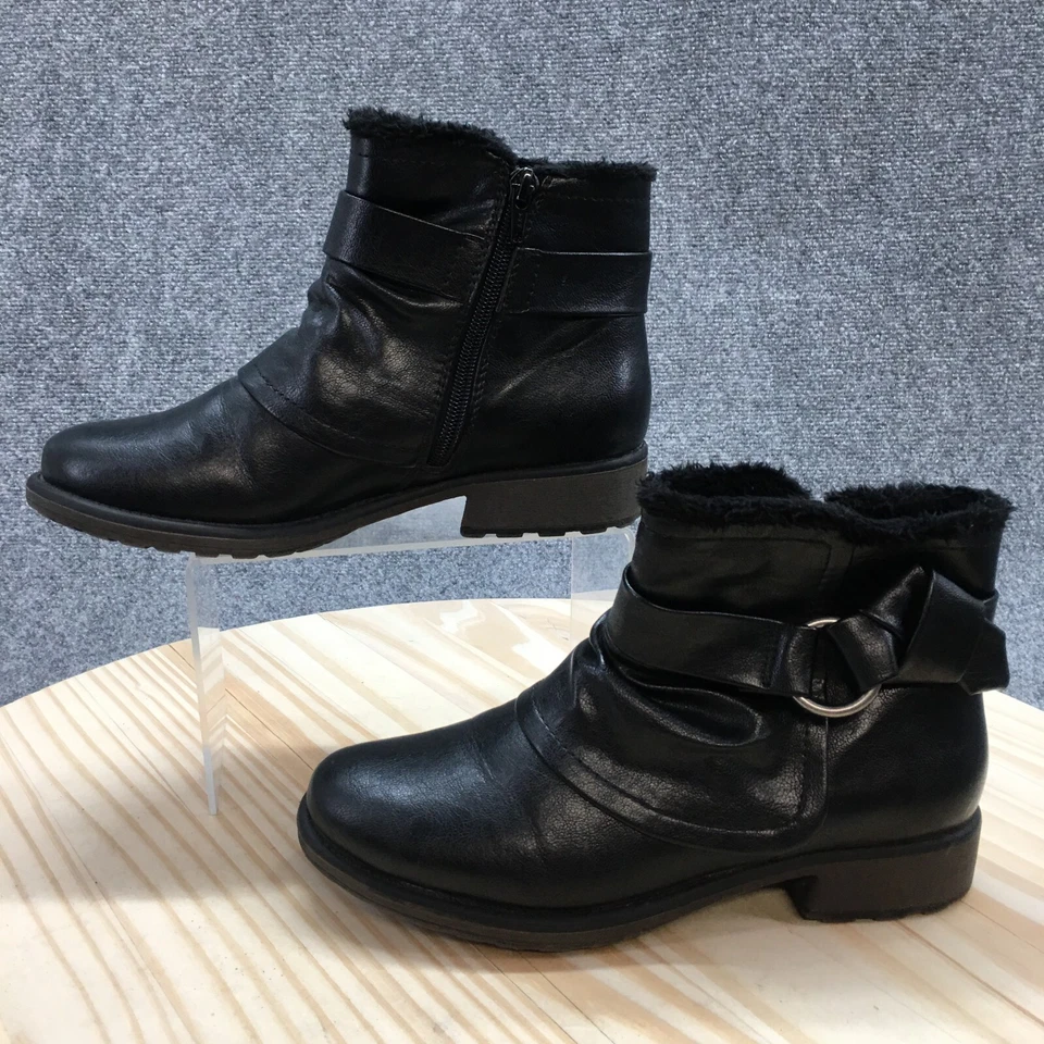 Botas Baretraps Mujer Temporada 7M Nieve Negras Imitación Cuero Piel Forradas Cremallera Lateral Foto 2 de 4