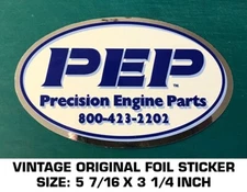 PRECISION ENGINE PARTS ORIGINAL FOIL STICKER DECAL NHRA RACING - HI-PERFORMANCE