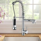 Chrome Kitchen Faucet 360°Swivel Single Handle Sink Pull Down Sprayer Mixer Tap — photo 1