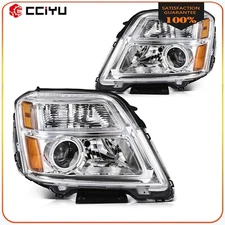 Headlights Assembly Fits 2010-2015 GMC Terrain SLT SLE Chrome w/Projector L+R