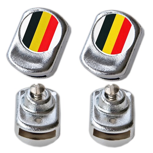 Belgium Flag Toe Clip Strap Straps Buttons Retro Vintage Bicycle - Picture 2 of 2