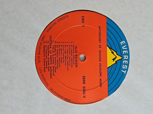 Anthology of Spanish Folklore Music Everest Records 33rpm 4 LP Box Set *No Book* - Picture 10 of 12