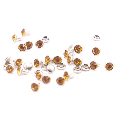 100 Juegos 6mm Estrás Cristal Remaches Tachuelas Ropa Bolsas Cuero Artesanía Decoración - Imagen 56 de 69