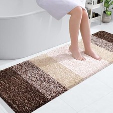 Bathroom Runner Rugs 59x20, Extra Soft Absorbent Microfiber Bath Rugs, Rubber...