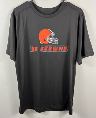 Cleveland Browns Tshirt NFL Football Majestic Evolution Tee Cool Base Go Brown M