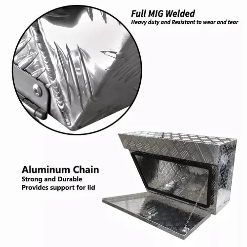 30" Aluminium Undertray Tool Box Ute Flat Underbody Toolbox Right Side - Picture 6 of 13