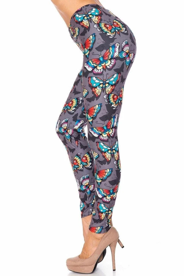 Leggings mariposa suaves mantecosos para mujer | Leggings mariposa | Pantalones mariposa Foto 4 de 4